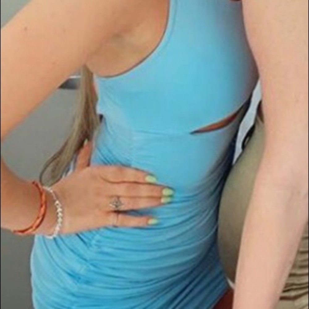 String Along Ruched Mini Dress (Blue) - Picture 3 of 3